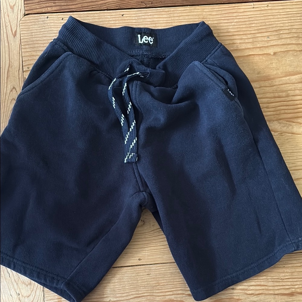 Lee Blue Athletic Shorts with Drawstring Waist